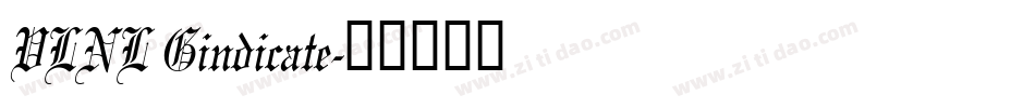 VLNL Gindicate字体转换